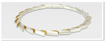 Award winning Tubefan Necklace, designed & made by Irmgard Frauscher.