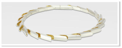 Award winning Tubefan Necklace, designed & made by Irmgard Frauscher.